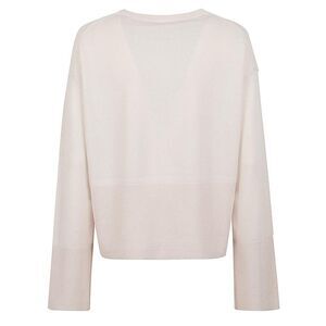 CT PLAGE Women's Cashmere Blend V-Neck Sweater Women WHITE Sweaters & Knitwear
